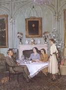 James Gunn Tea at Royal Lodge (mk25 Sweden oil painting artist